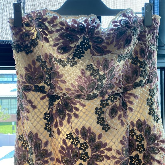 Foxiedox Strapless Lace Midi Dress M NWT - Picture 1 of 11
